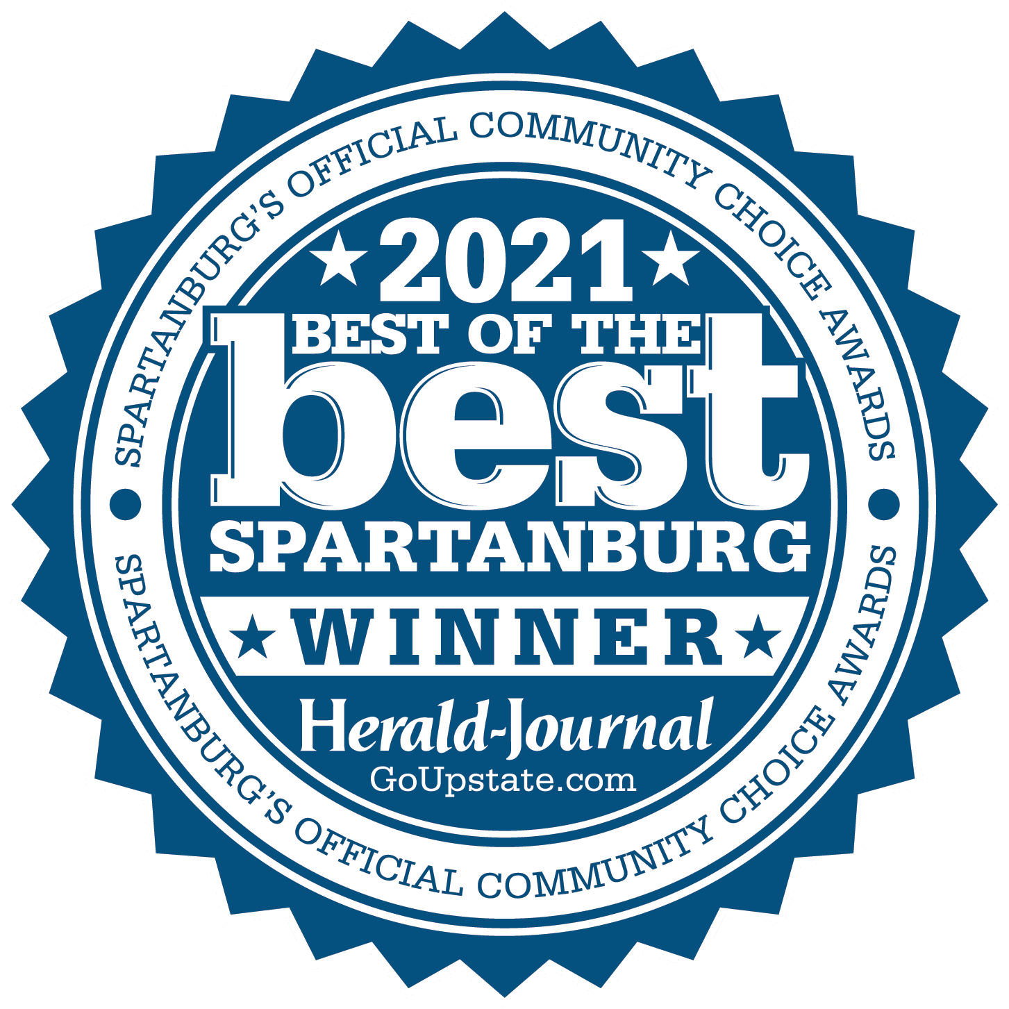 2021 Best of the best spartanburg's official peoples choice award by herald journal