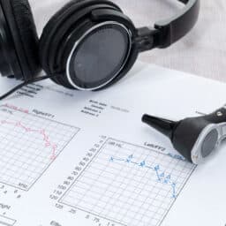 Close up of an audiogram